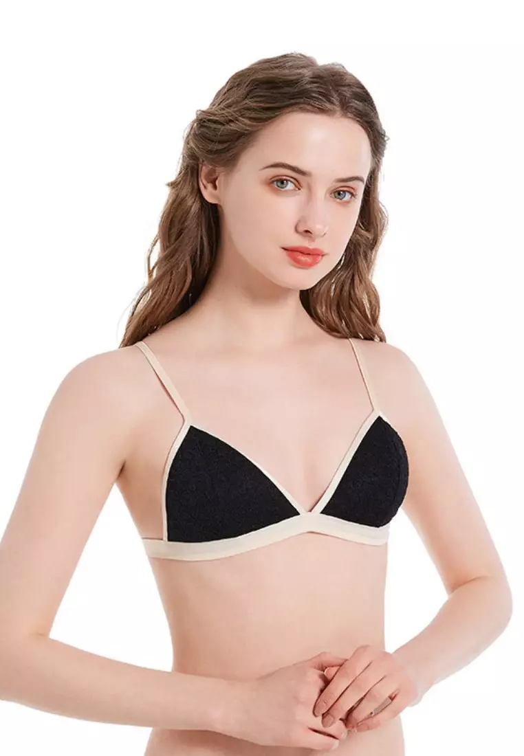 Buy LYCKA LKS2007-LYCKA Lady Sexy Lace Bra-Black in Black 2024