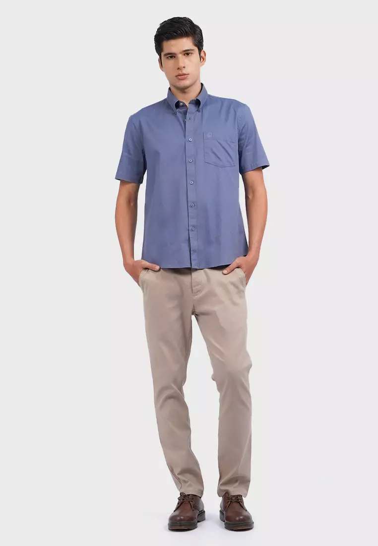 Short Sleeve Oxford Stretch Shirt