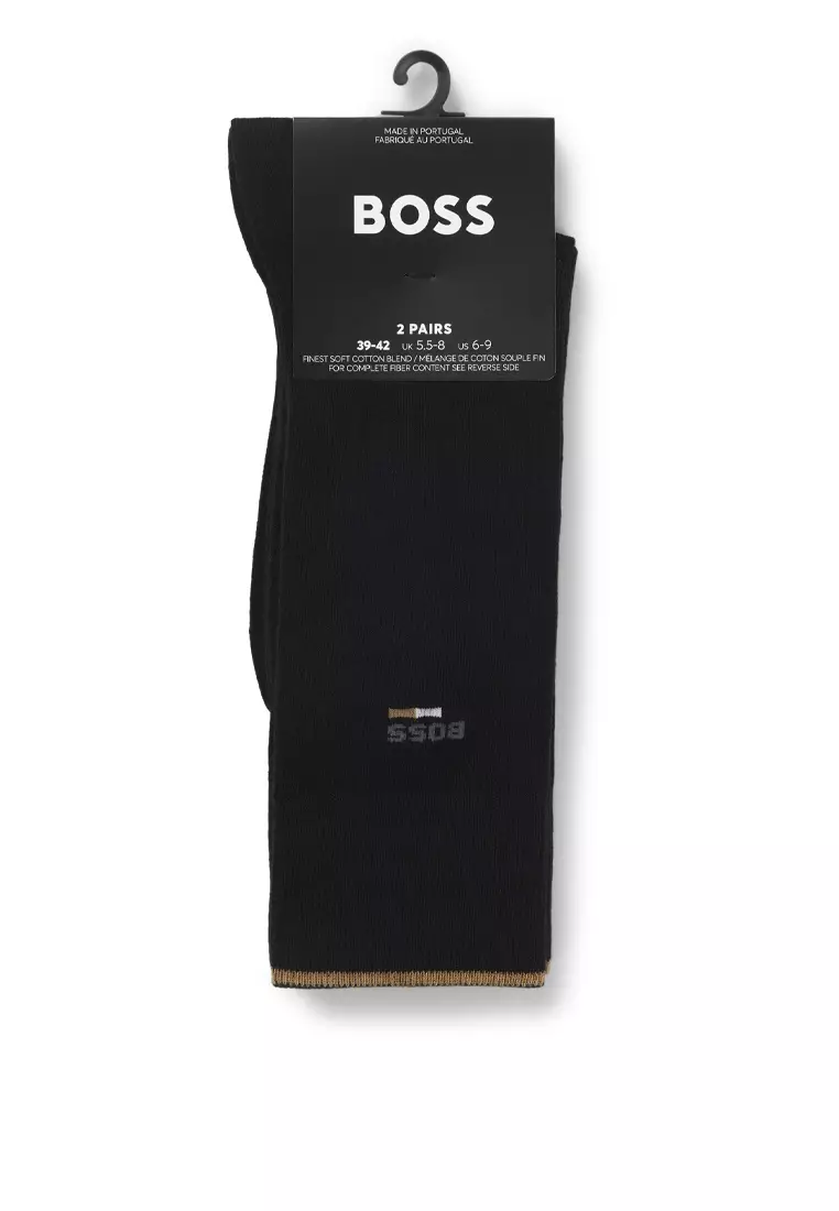 Regular Length Logo Crew Socks 2 Pack - BOSS Mainline