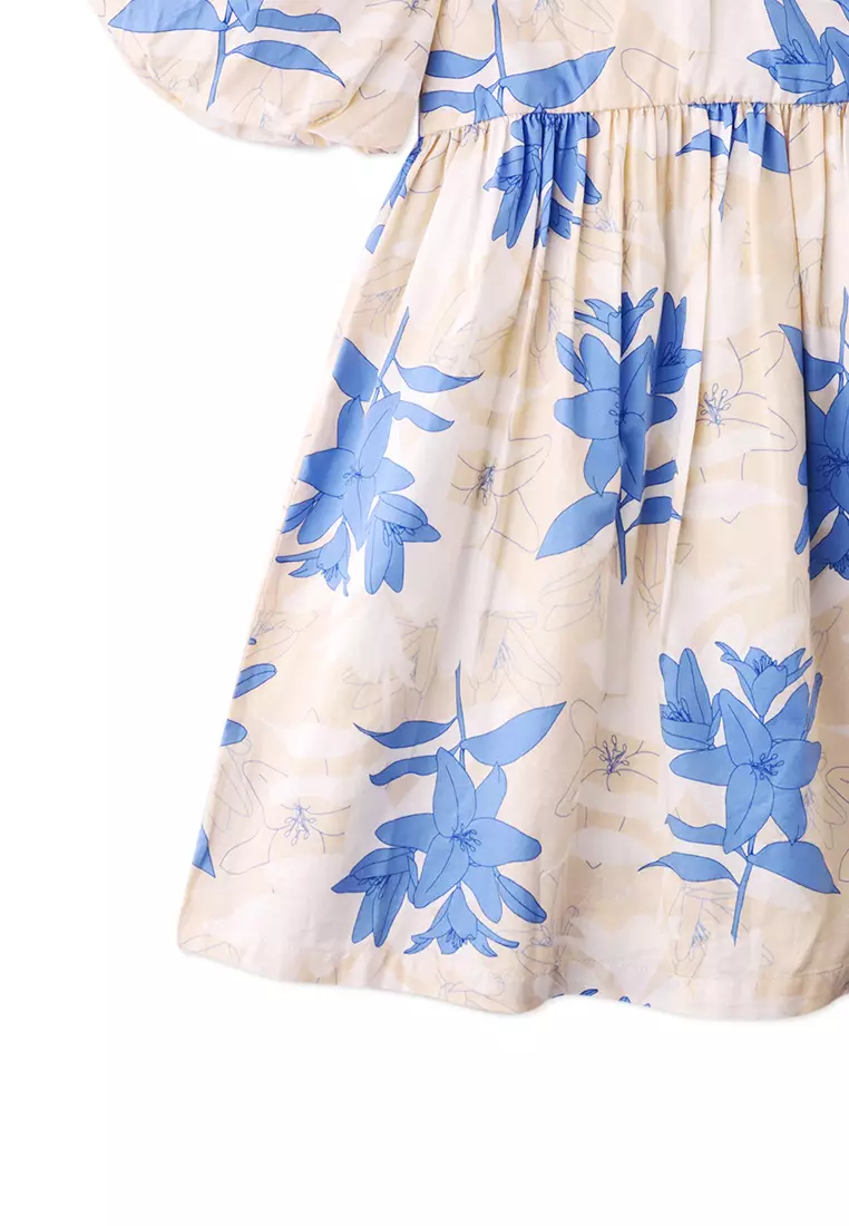 Agatha Dress Blythe With Ruching And Bubble Sleeves