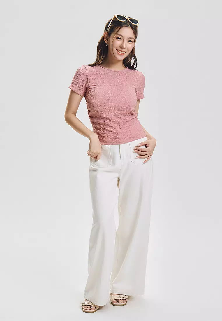 Slim Fit Textured Knit Top