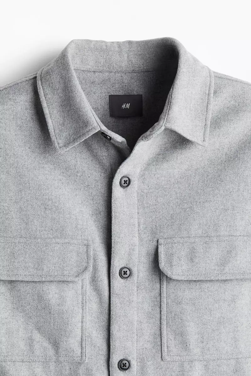 Regular Fit Felted overshirt