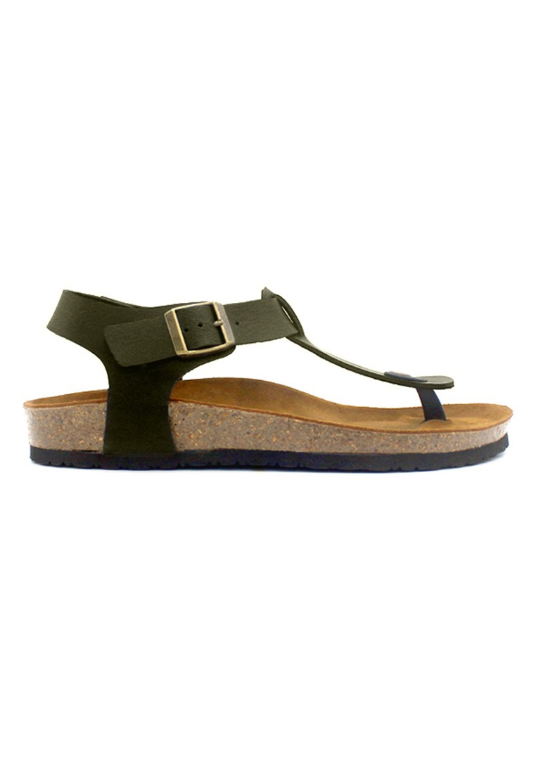 Oxford - Khaki Leather Sandals & Flip Flops