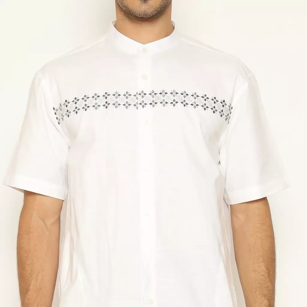 AMK Baju Koko Pria Lengan Pendek KK TAREEQ S/S Putih