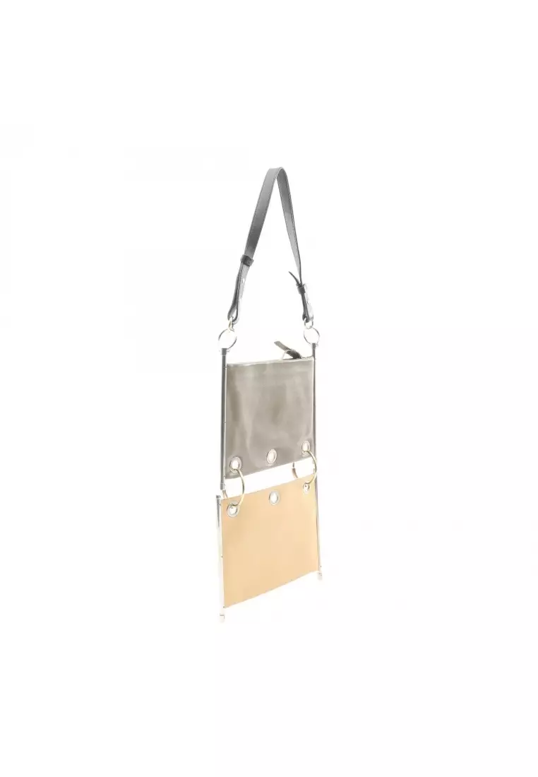 Pre-Loved Chloé Shoulder bag leather Khaki green Khaki beige