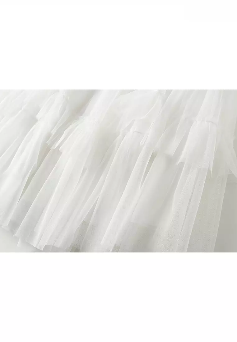 Spring/Summer Mesh Tiered Skirt AF-D1865