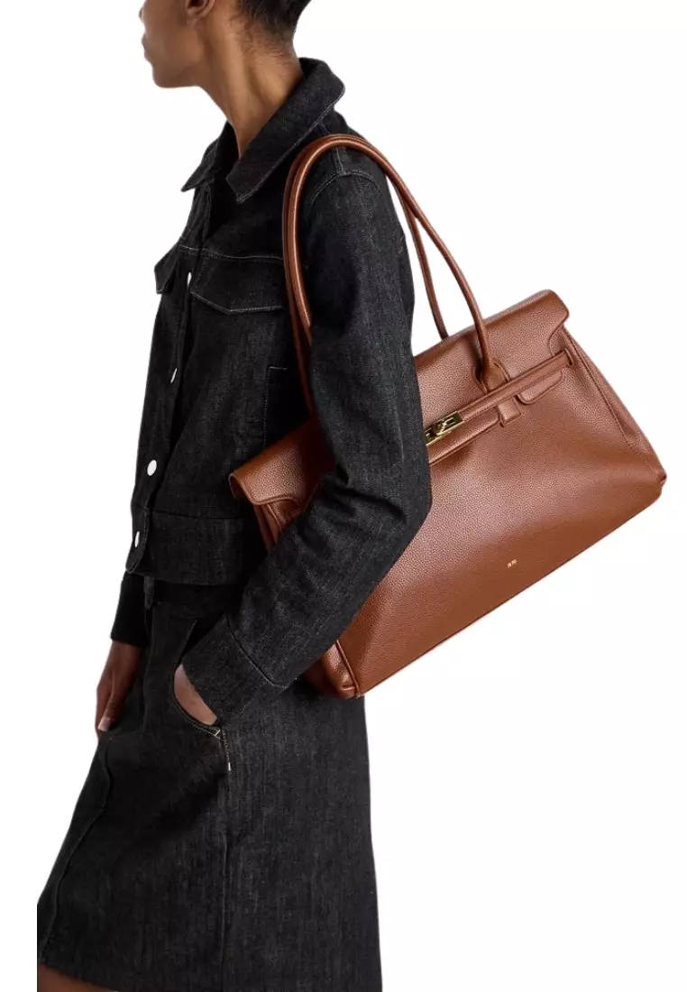 Yara Large Shoulder Bag - Saddle Brown 