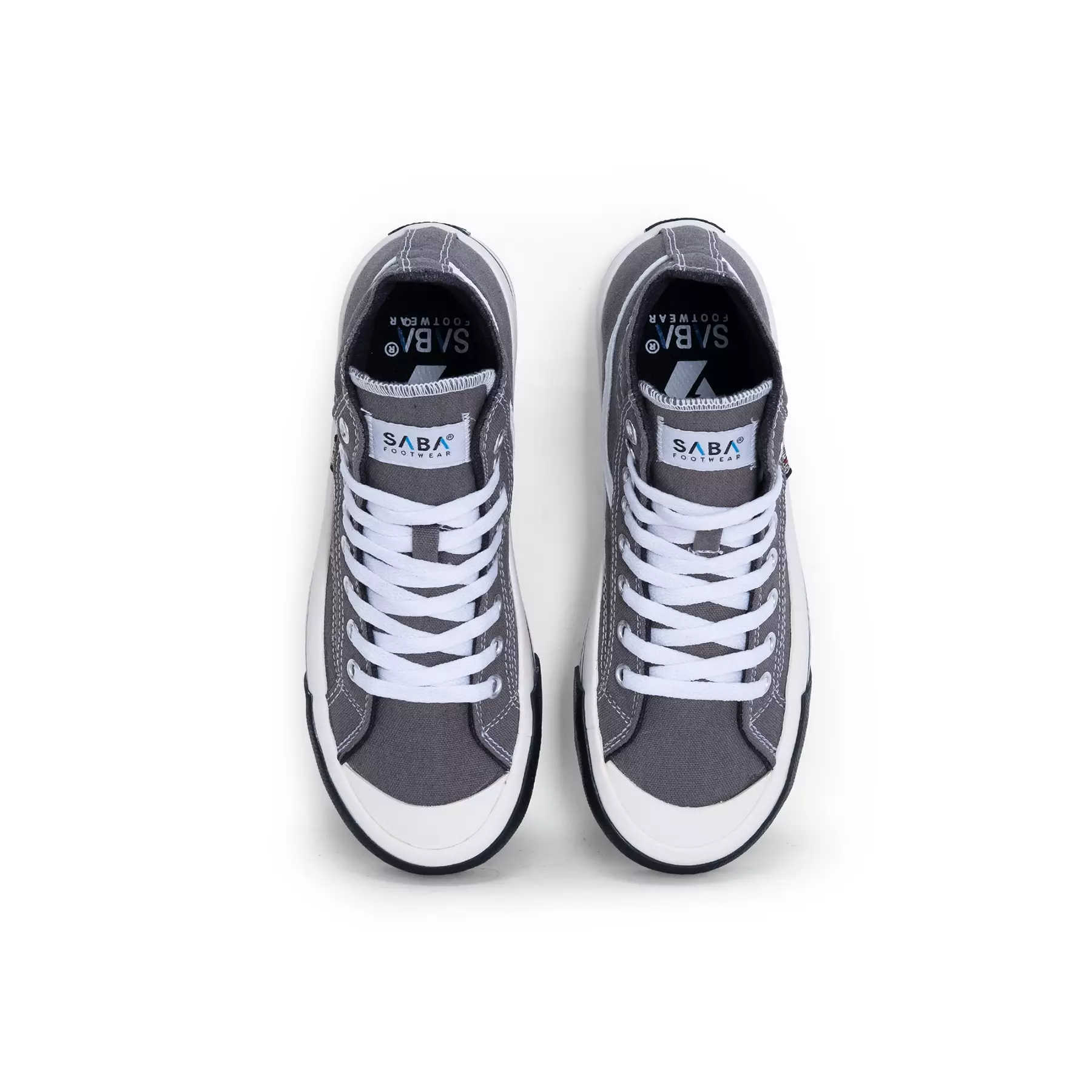 SABA Veloz High Pro Grey White - Sepatu Sneakers Casual Pria Wanita