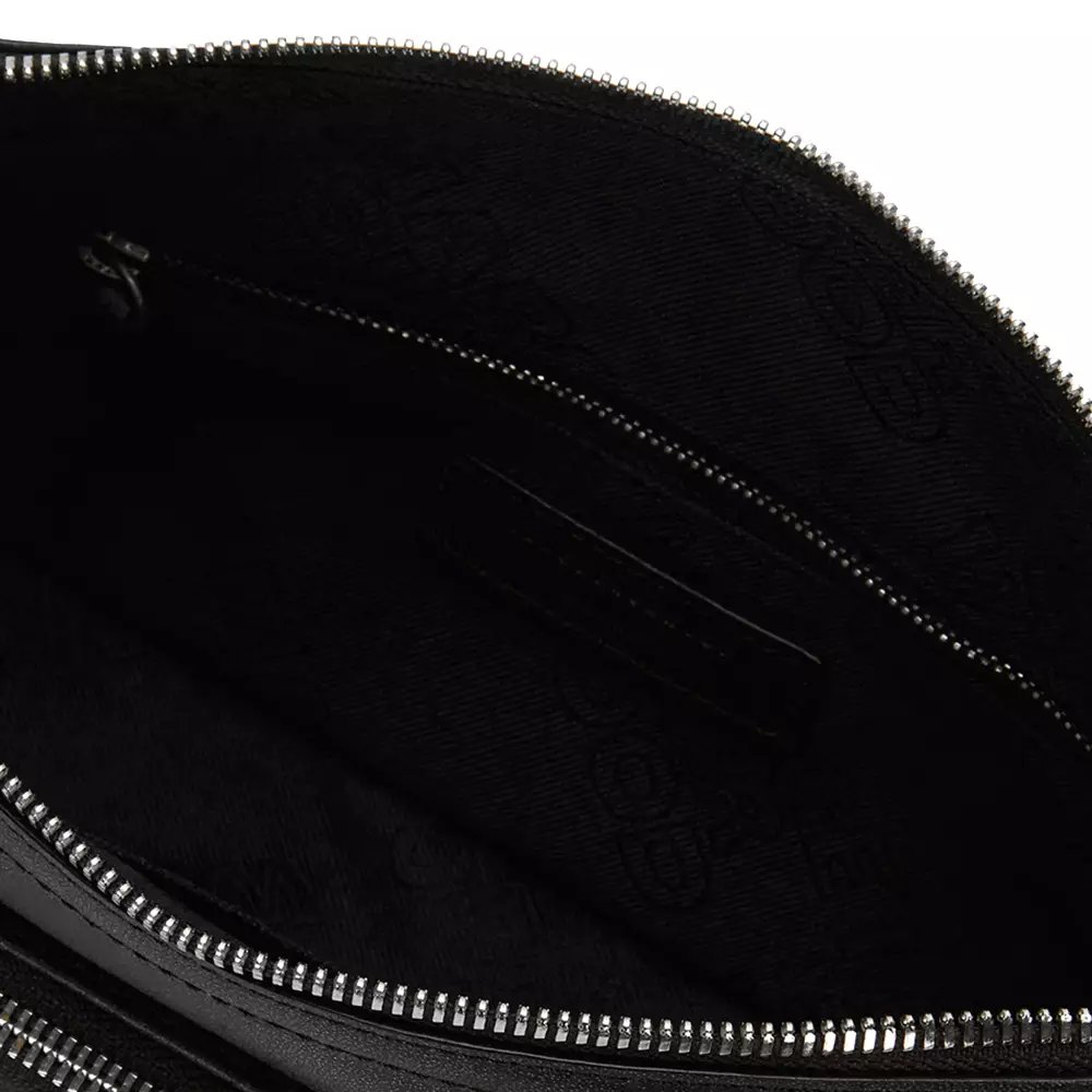 Outpocket Hobo Mini Bag Washed Black Two-Tone Brushed