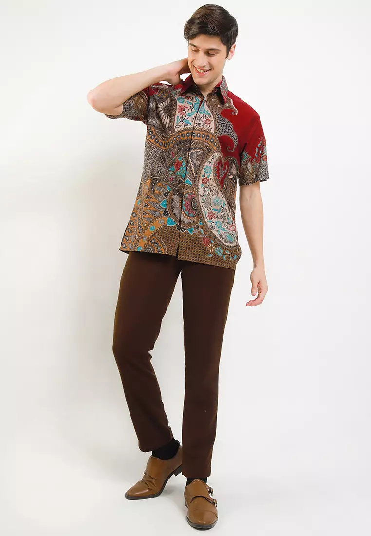 Cleopatra Kemeja Batik Premium Pria Casual Modern Lengan Pendek