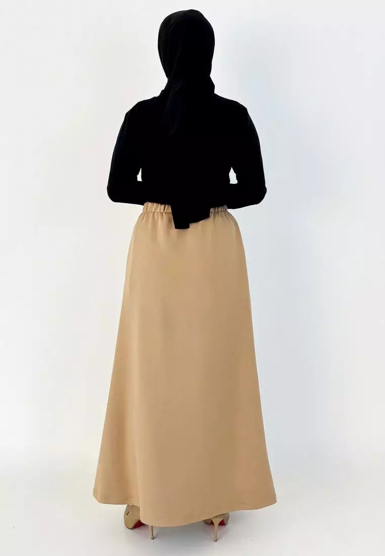 Ghea Skirt (Rok Panjang Basic) - Coklat
