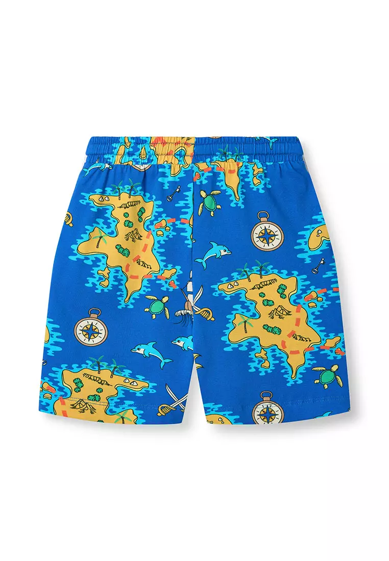 Shorts with pirate map