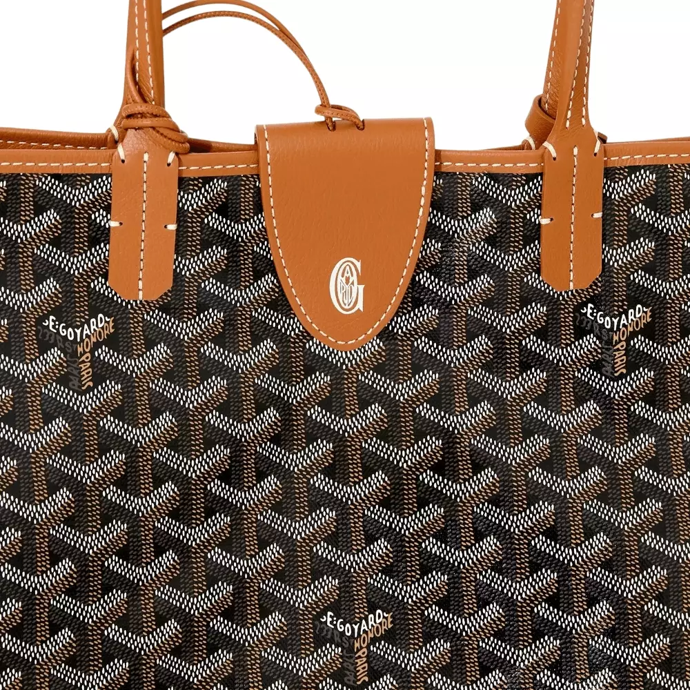 Saint Louis PM with Croc Tote Bag Black Tan