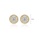 Glamorousky white Simple Temperament Plated Gold Geometric Round Stud Earrings with Cubic Zirconia E0BA3ACCAB1DDFGS_2