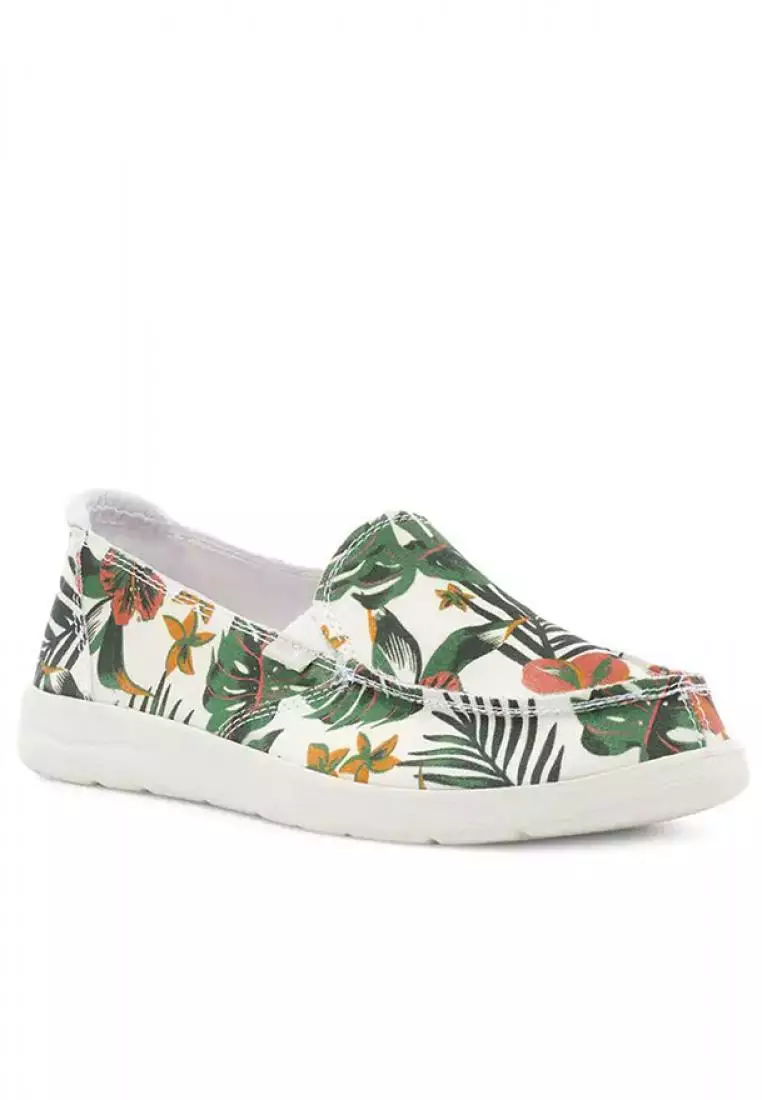 Discount on Sanuk  shoes - SKU: Donna Lite Floral Slip Ons