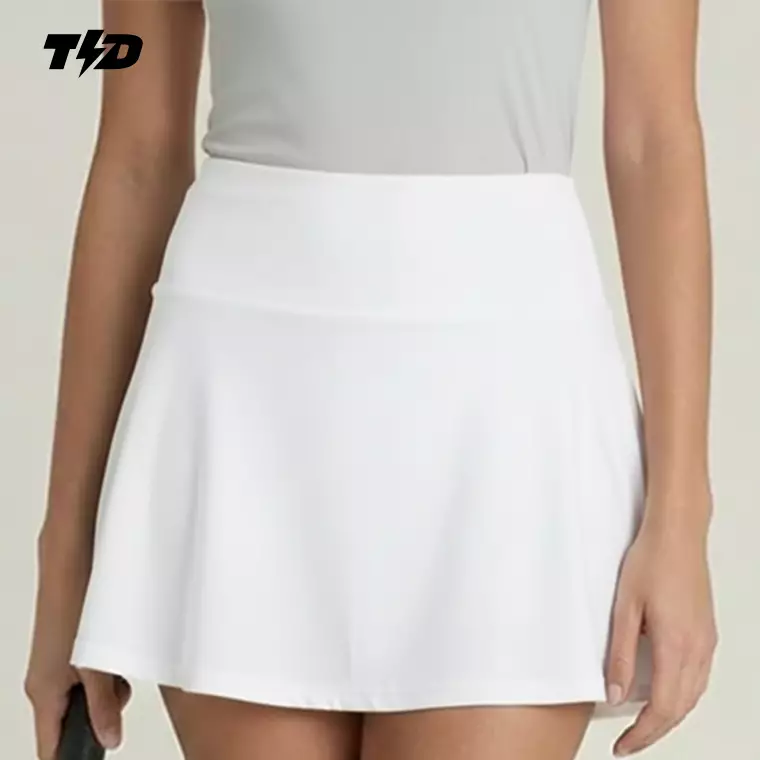 TDACTIVE Rok Padel Tennis Putih ada Kantong dan Legging putih Anti Bau Super Stretch LB141