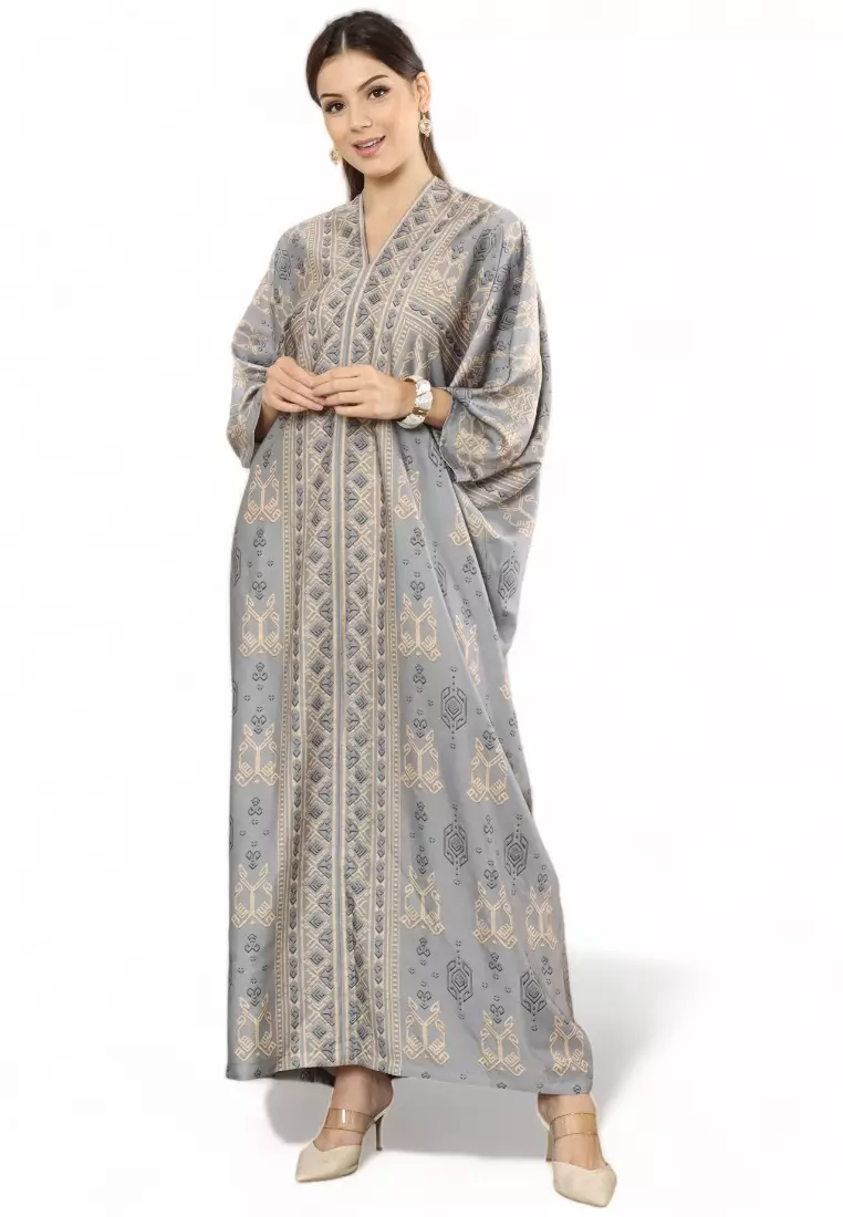 Kanzi Exclusive Long Sleeve Songket Kaftan