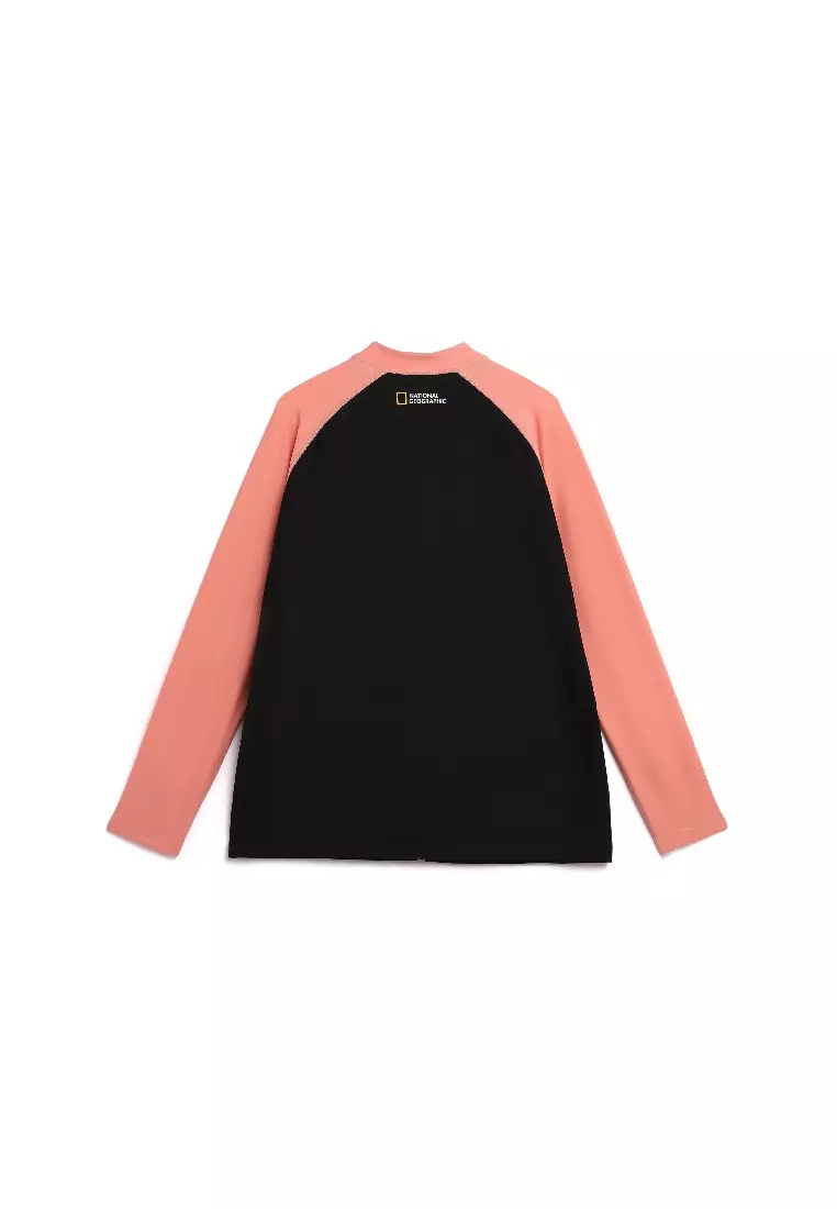 Unisex Color Block Zip Up Rashguard