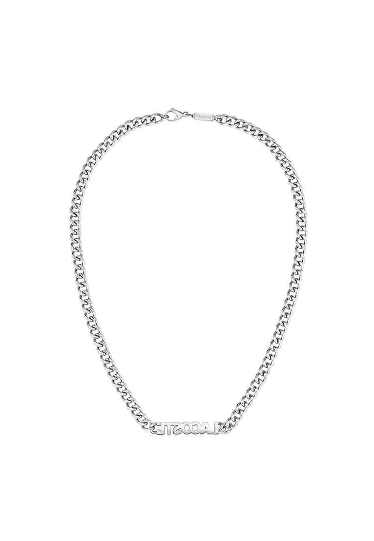 Script Silver Necklace LAJ-2040474