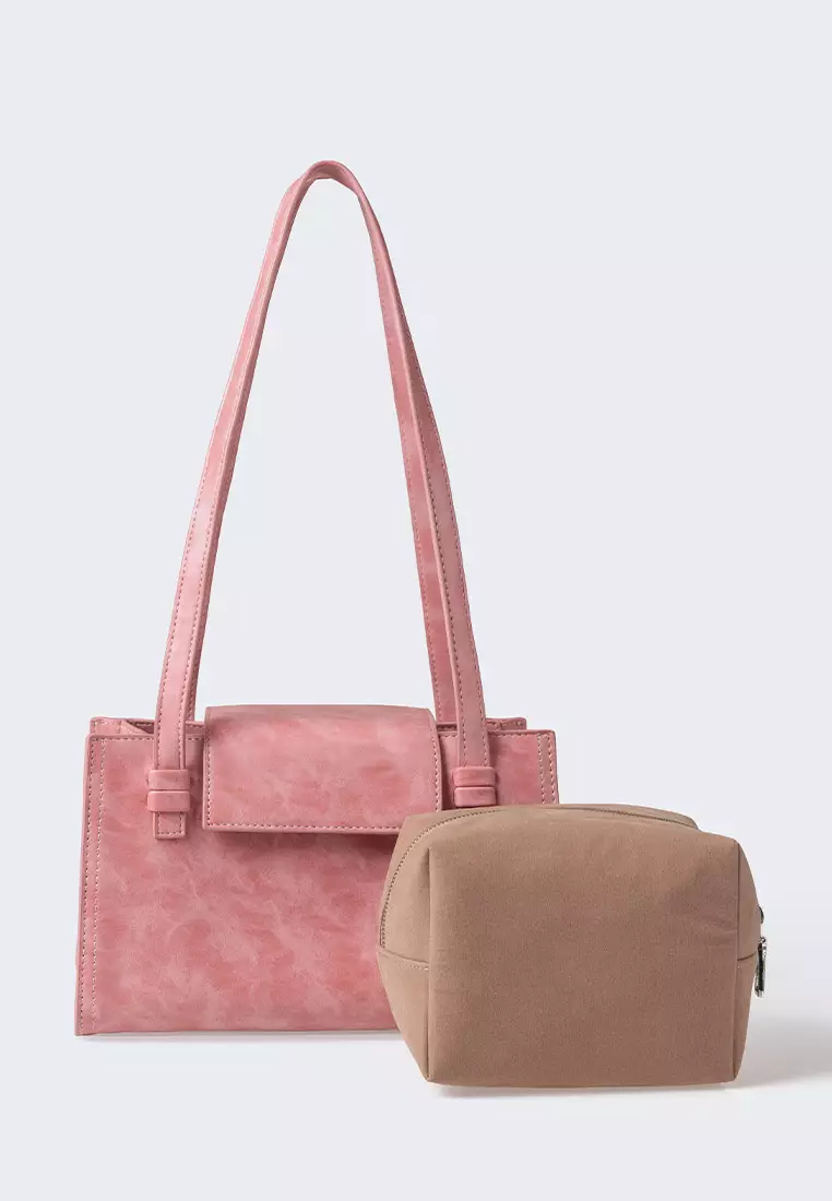 Ria Miranda Rose Pink Nina Small Box Bag