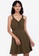 ZALORA BASICS green Lace Trim Mini Dress D5877AAC267127GS_1