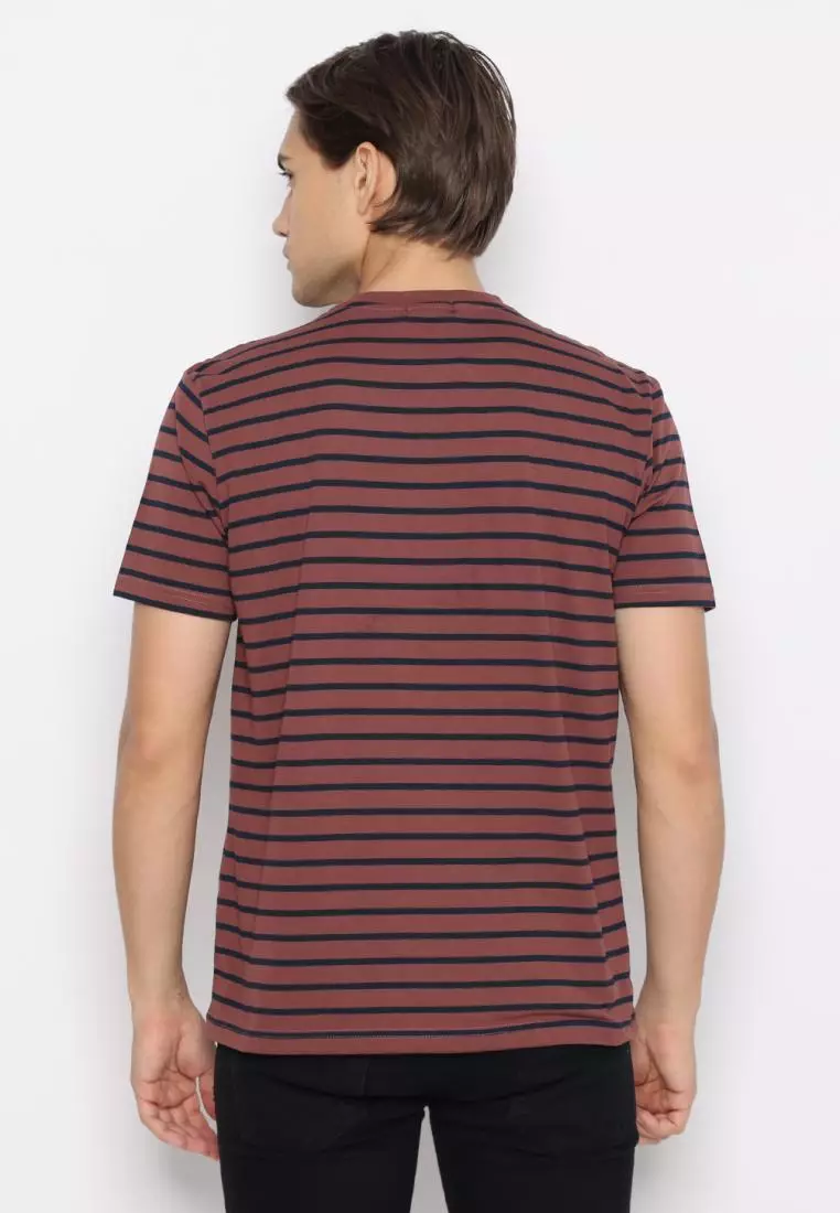 Matsuda T Shirt Pria Kaos Stripe Nantan