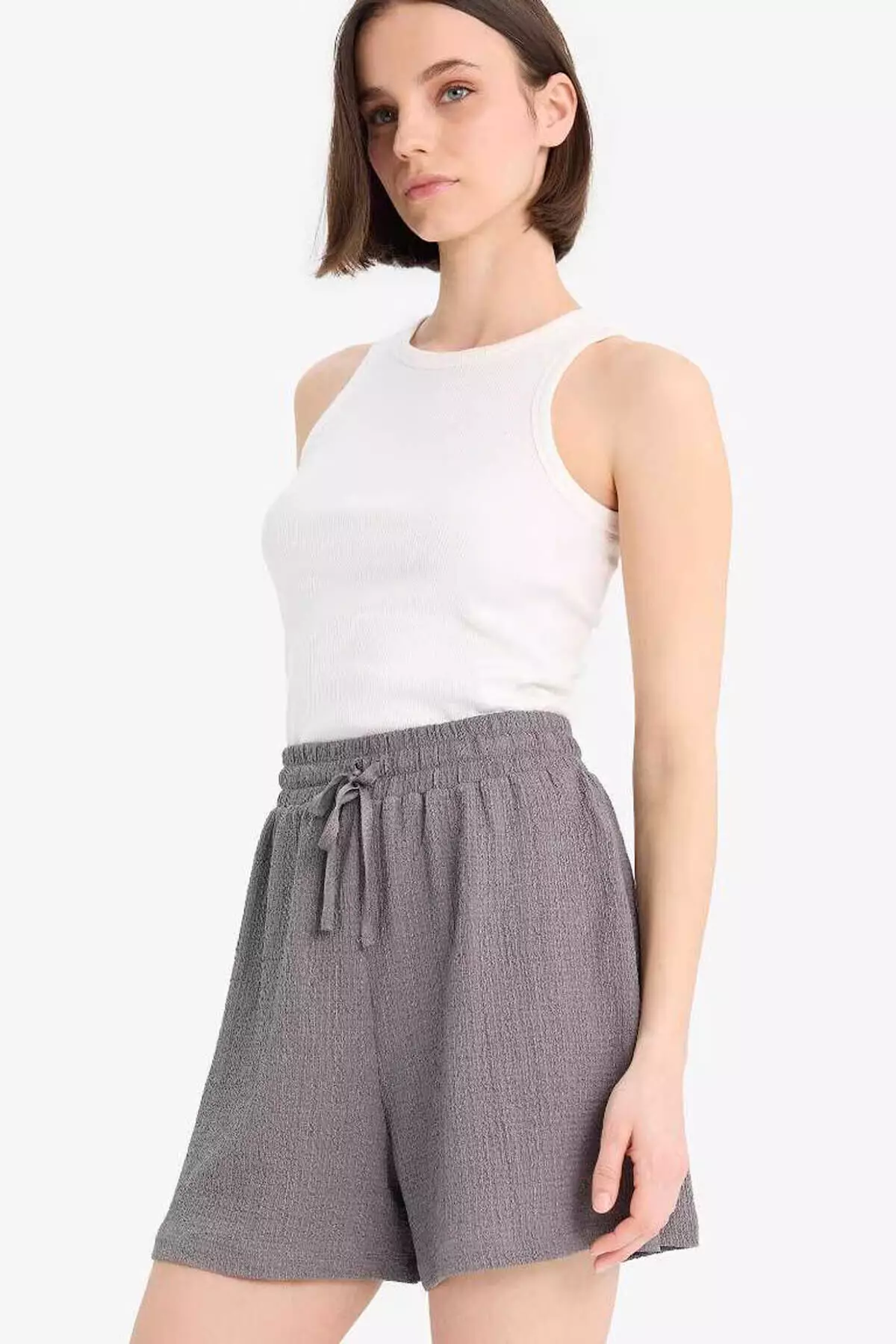 DeFacto Coool Pantaloncini Relax Fit Donna In Gomma - Con Tasche, Estivi E Comodi, Mini Taglia