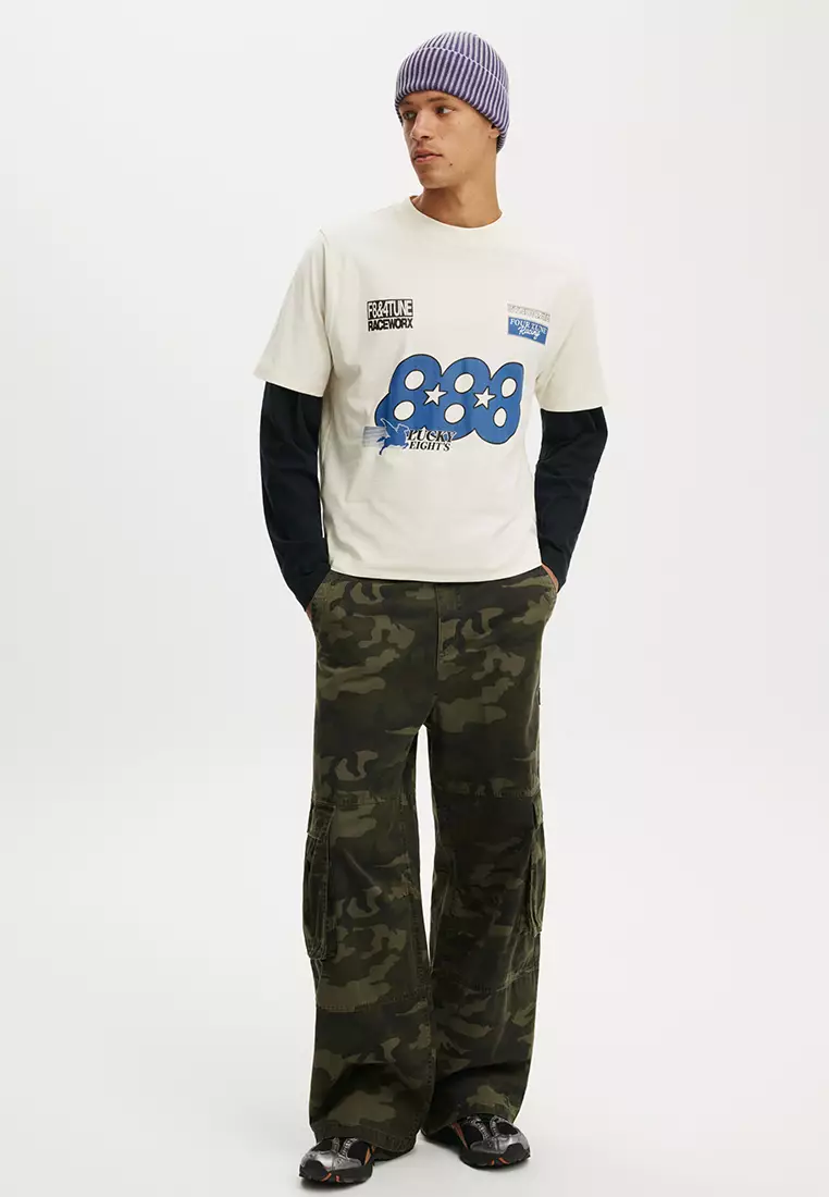 Cropped Fit Graphic T-Shirt