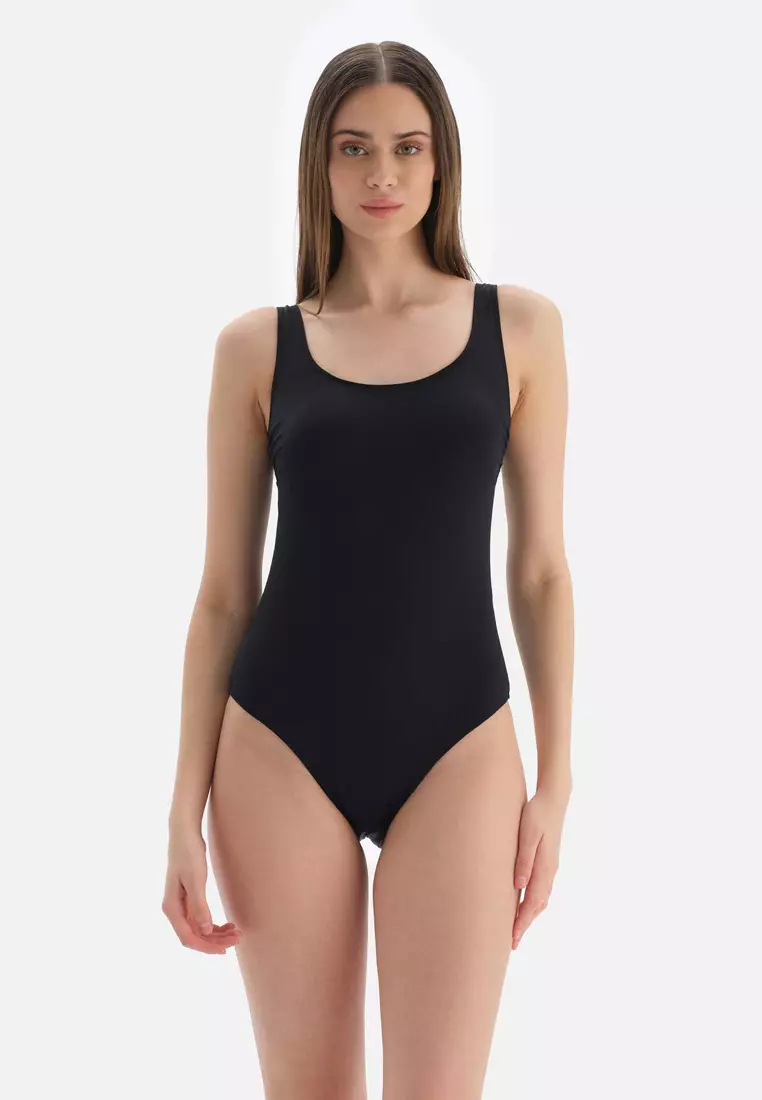 Buy DAGİ Black Swimsuits, U Neck, Full-Cup, Non-wired, Swimwear