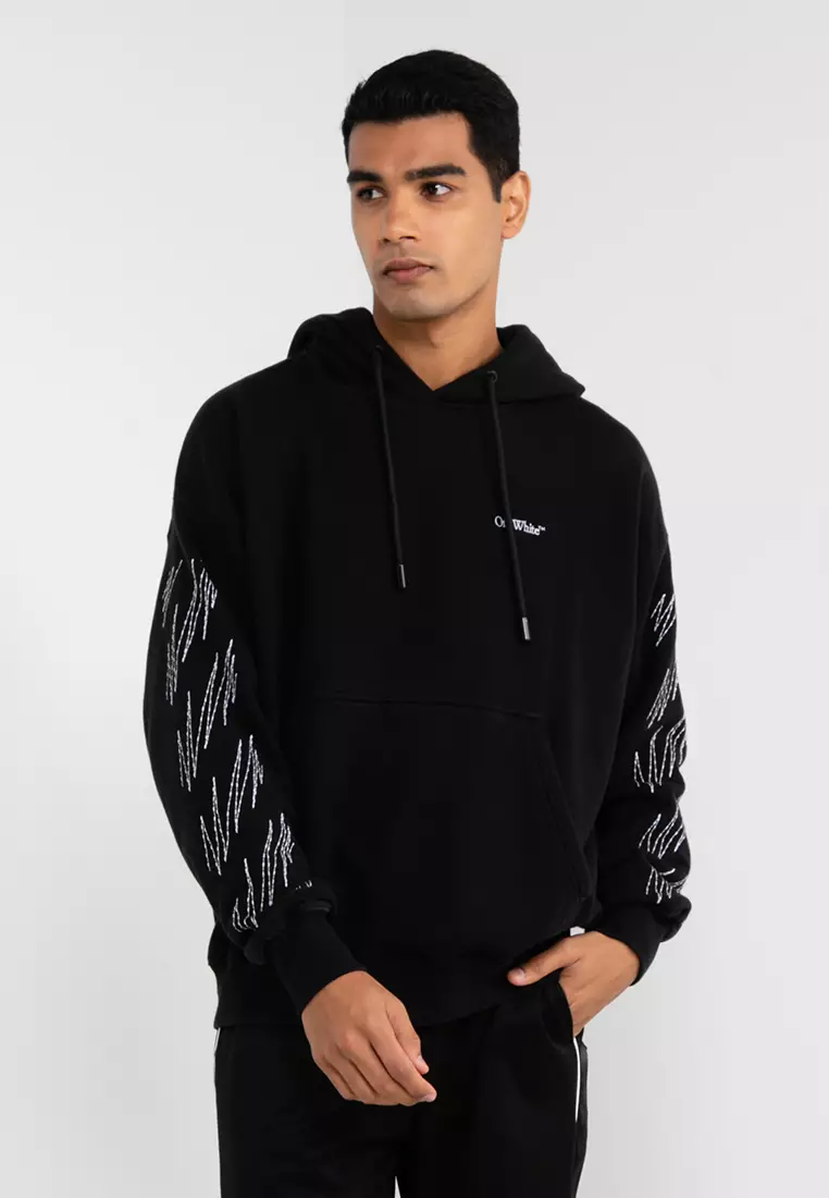 Mens black sale off white hoodie