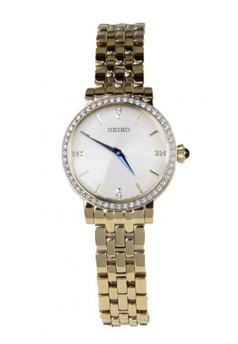 Jual Seiko Jam Tangan Wanita Seiko Sfq808p1 Swarovski Stainless Steel Emas Original Zalora Indonesia