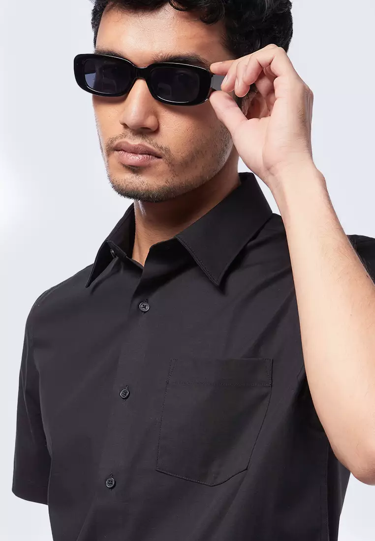 Regular Fit Short Sleeve Shirt - Pebble