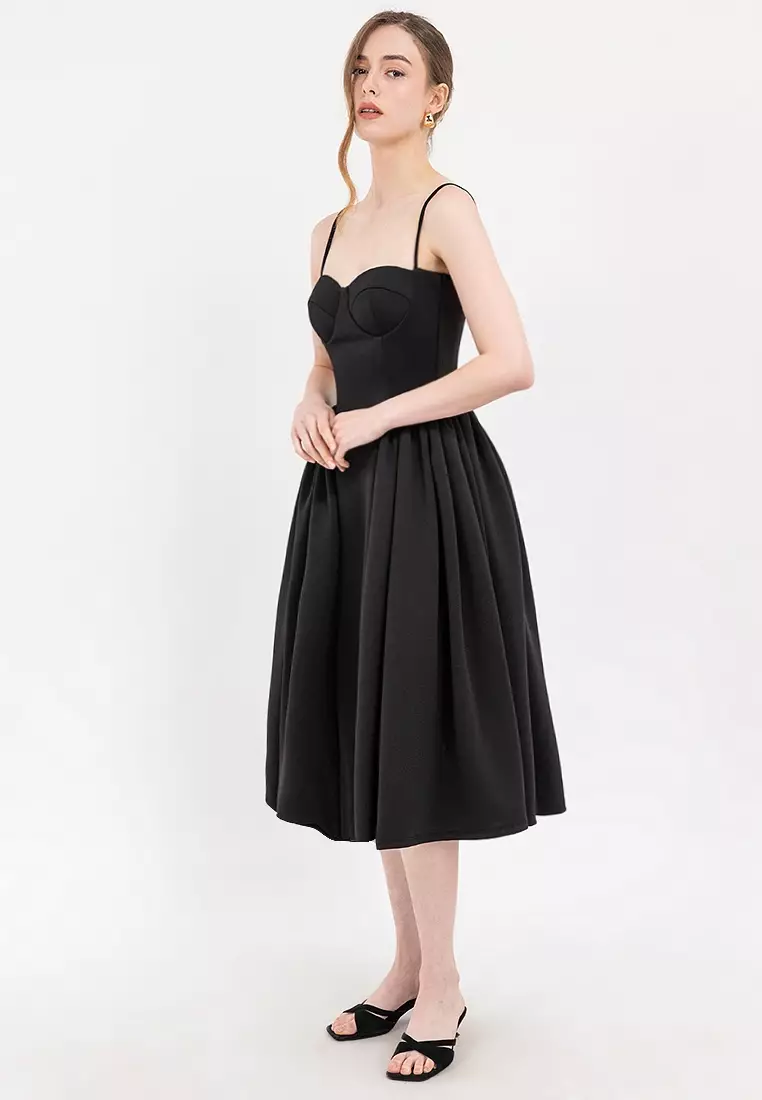 Simone Bustier Drop Waist Midi Dress
