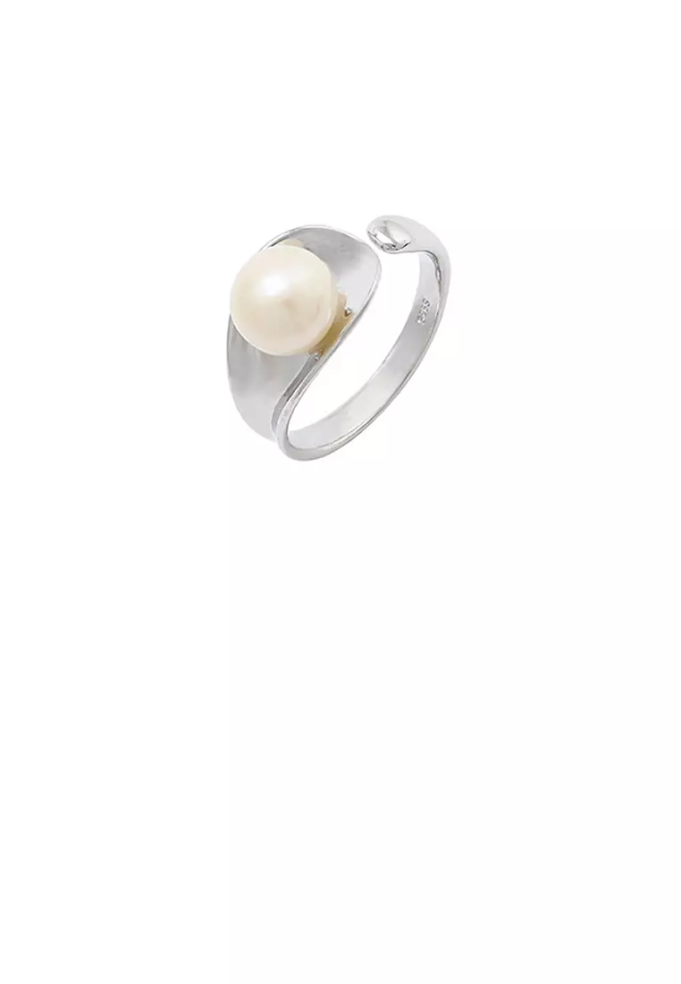 Freshwater pearl discount rings sterling silver