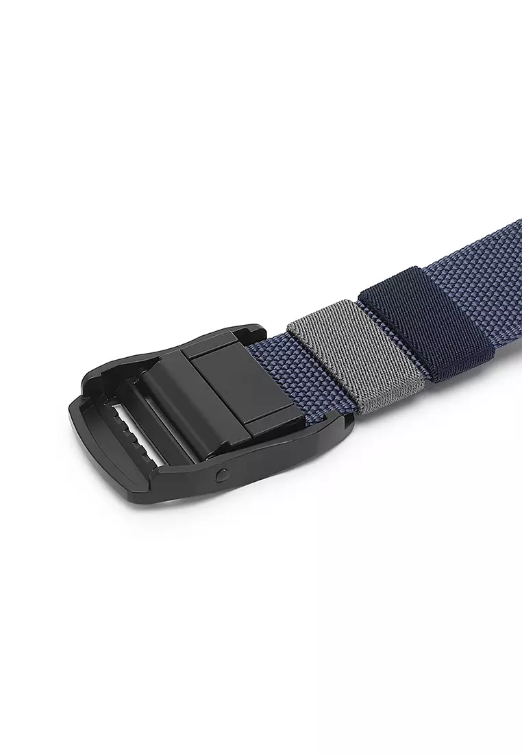 40mm Auto Canvas Belt - Grey / Blue