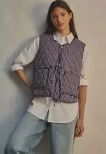 Lilac/Purple Abstract and Stripe Print