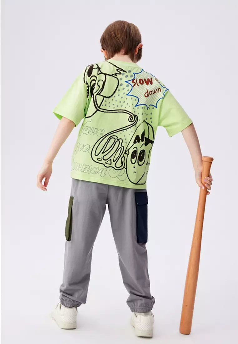 马拉丁男针织长裤灰色夏季裤