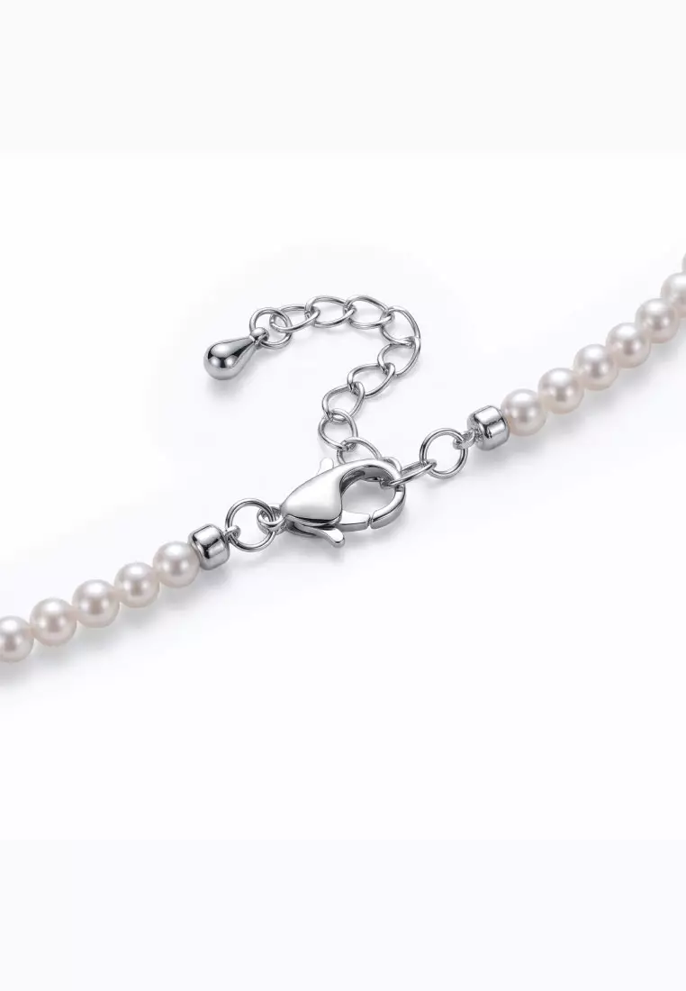 Vesper Link Pearl Necklace