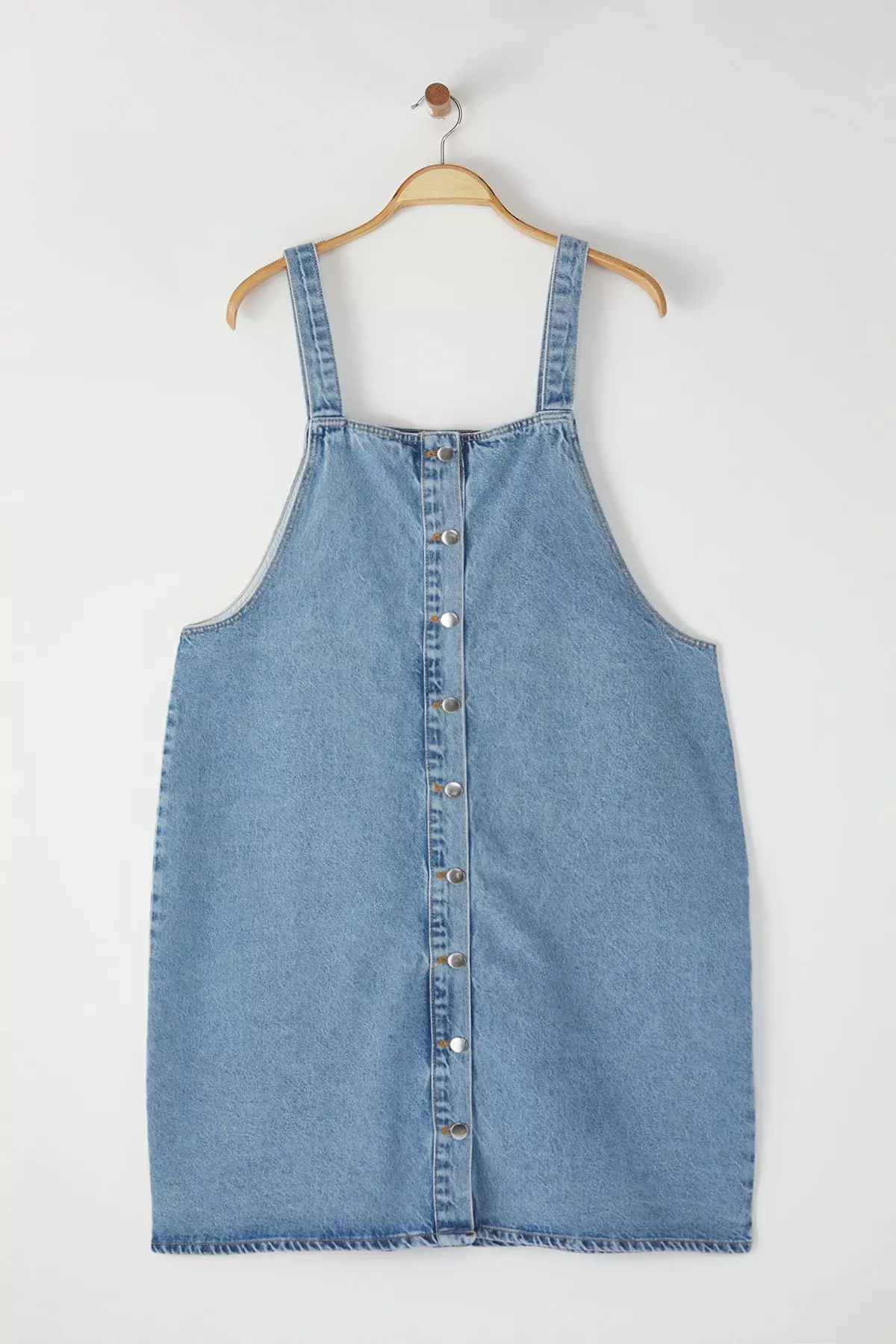 Plus Size Cotton Denim Midi Dress