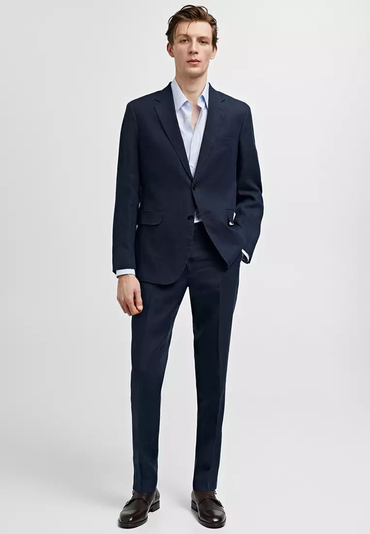 100% Linen Slim-Fit Suit Jacket