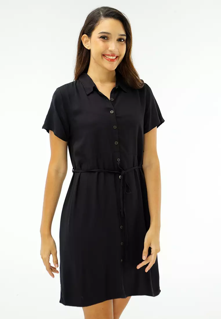 Buy Fubu Queens Linen Woven Collared Dress 2025 Online ZALORA