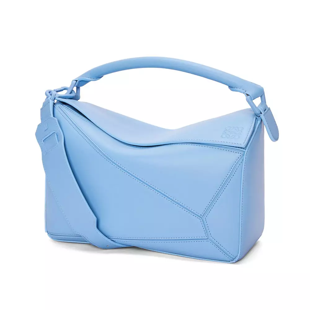 Loewe Puzzle Bag Beige and Blue