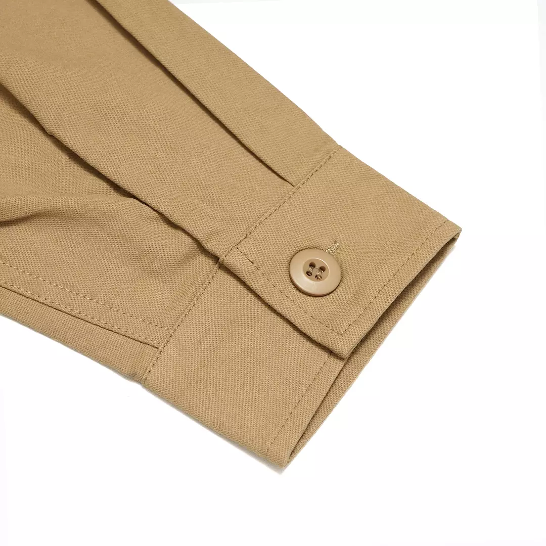 Chest Pocket Woven Jacket Brown