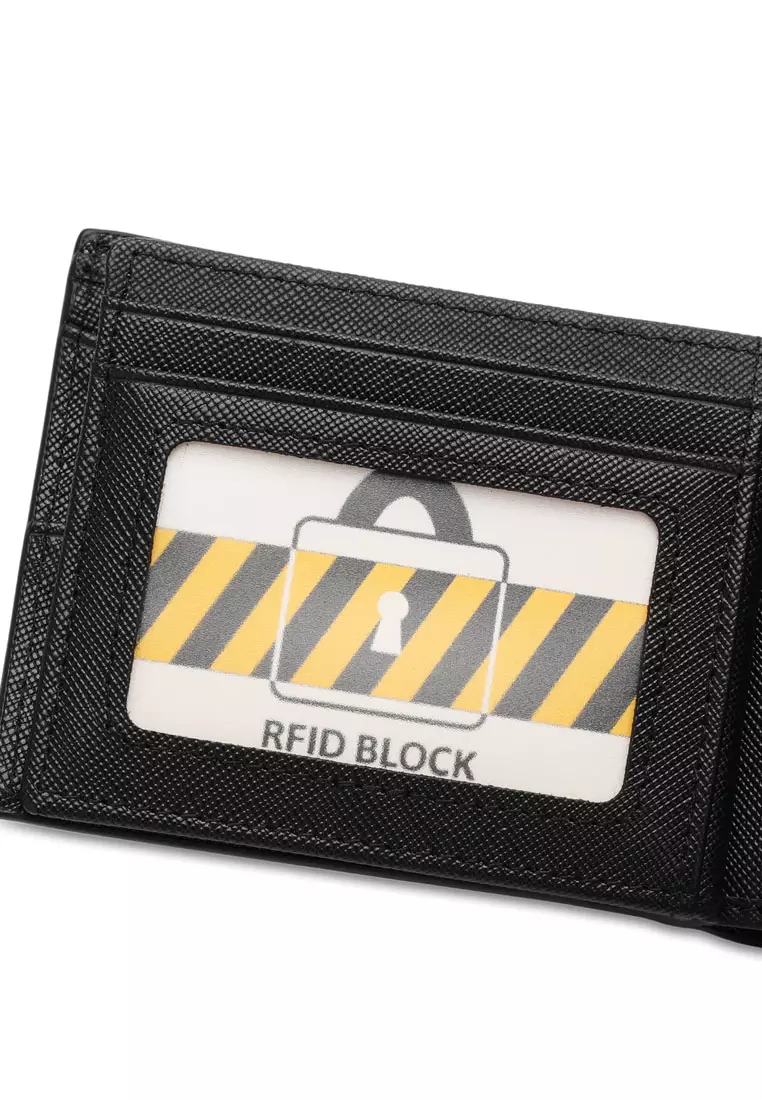 Men's Genuine Leather RFID Blocking Bi Fold Wallet