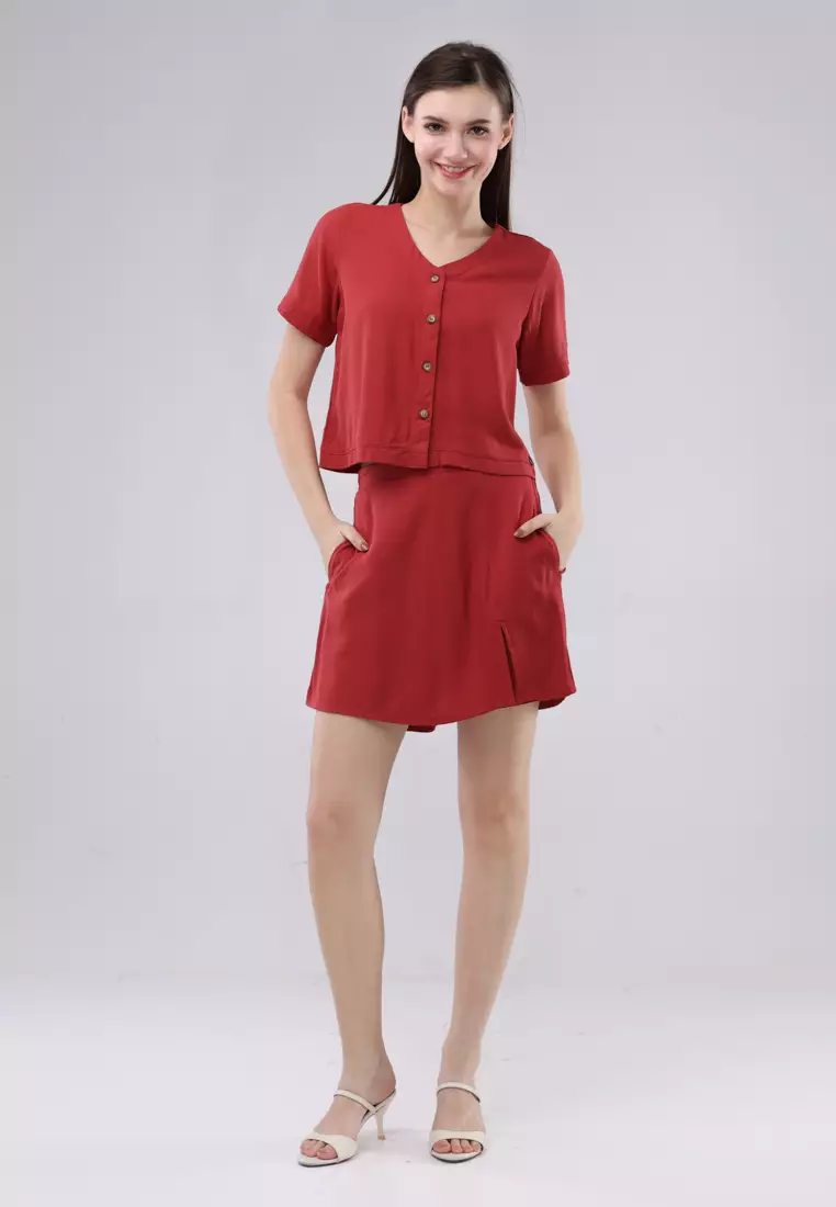 Boldtwill Short Sleeves Blouse W/ Terno Skort
