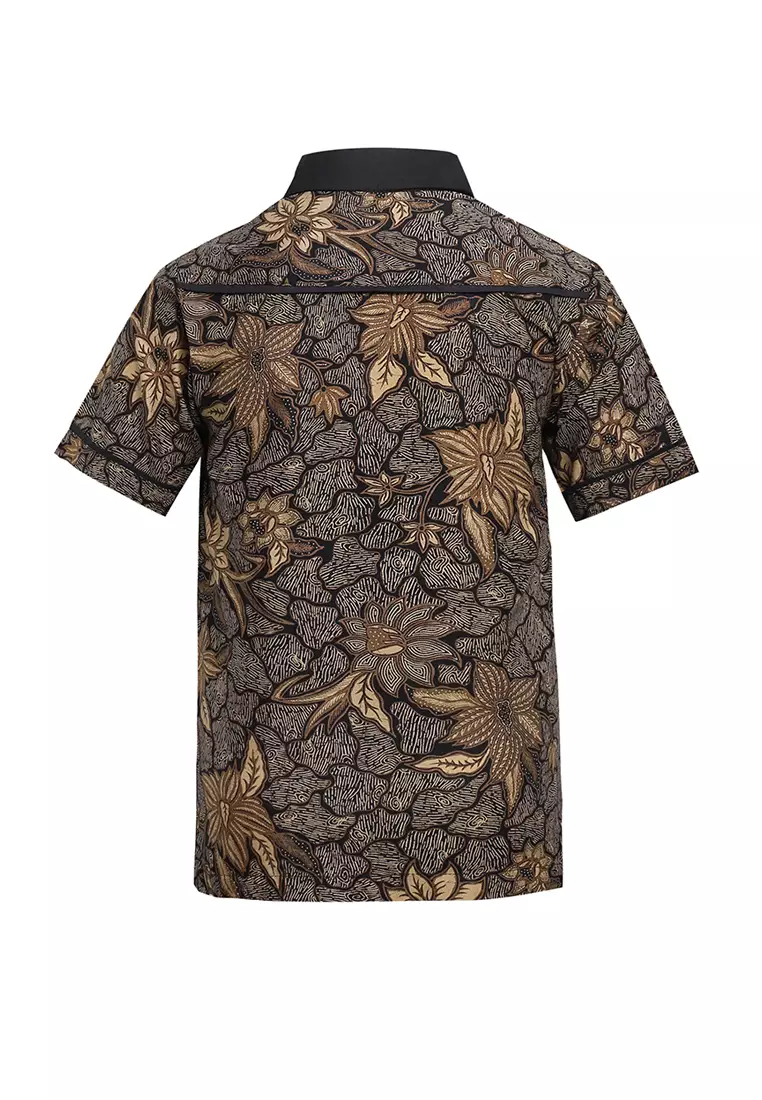 Hem Anak Batik Laki Laki Lengan Pendek Loveo Brown