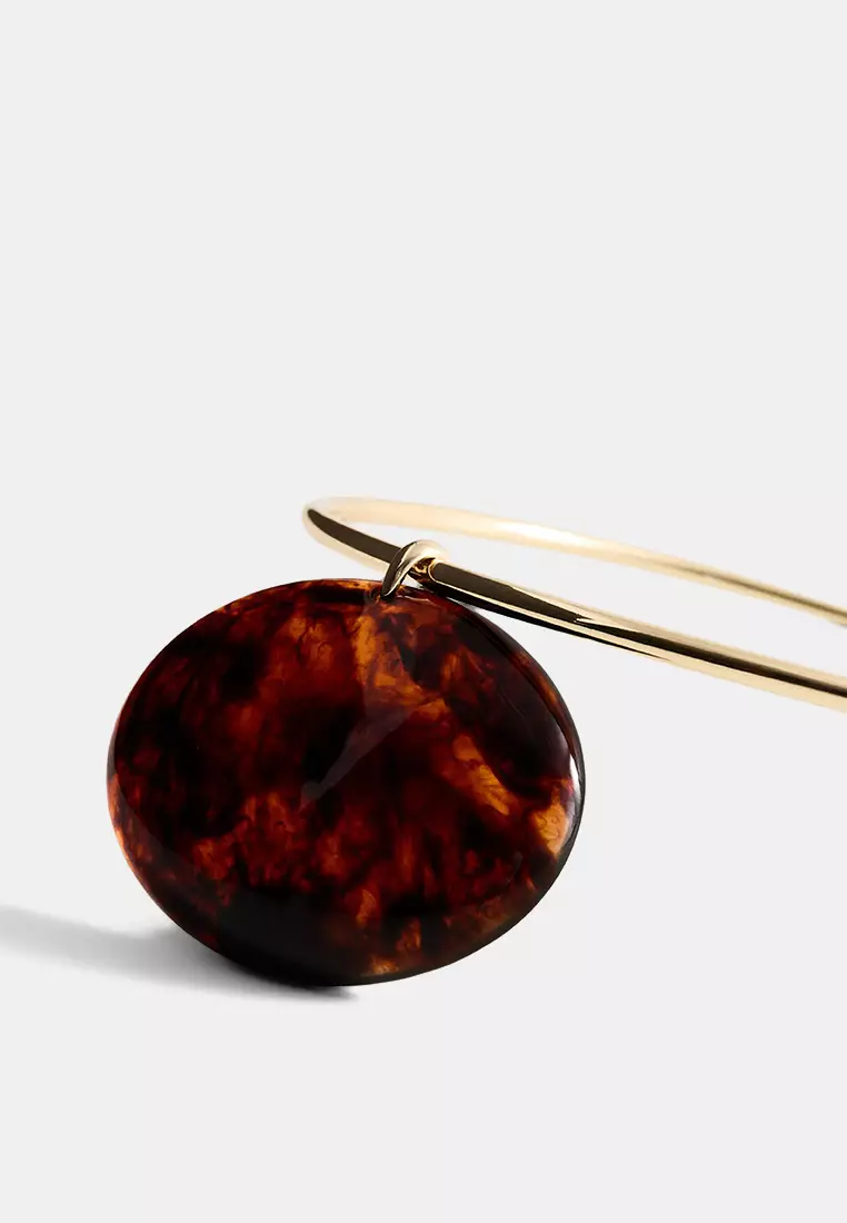 Rigid Necklace With Circular Beading