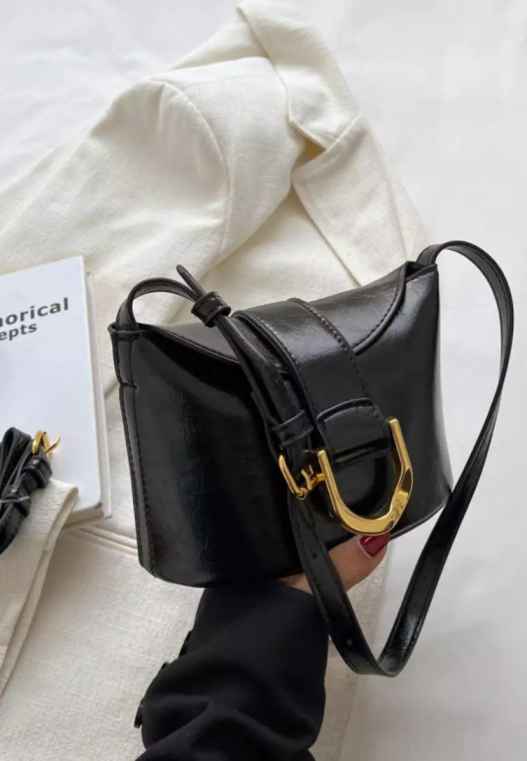 Vedlyn Selena Tas selempang dan bahu wanita polos dan motif - Black