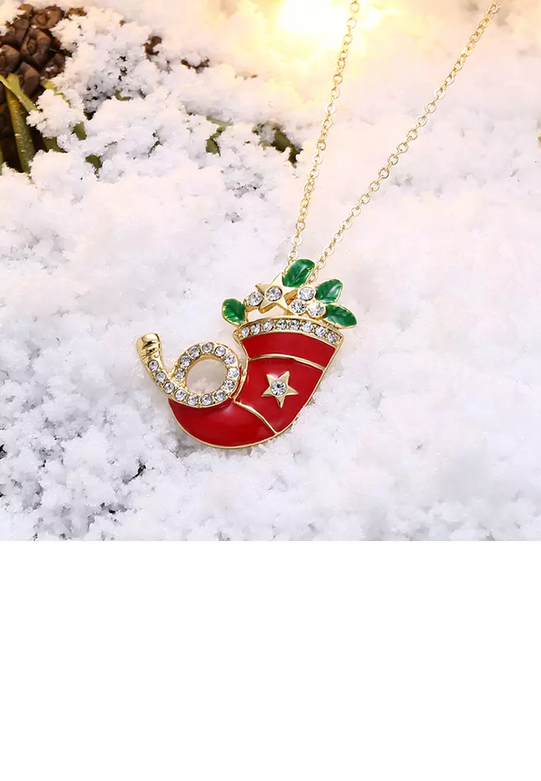 Vintage christmas necklace on sale