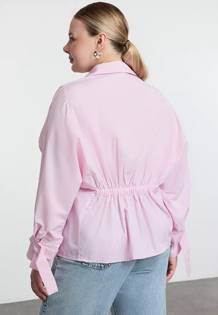 Plus Size Gathered Back Blouse